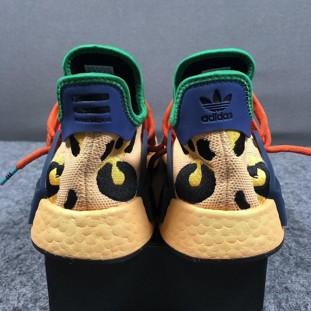 Adidas Pharrell x NMD Hu Animal Print Pulse Amber Shoes Mens 8.5 Sneakers - Picture 9 of 16